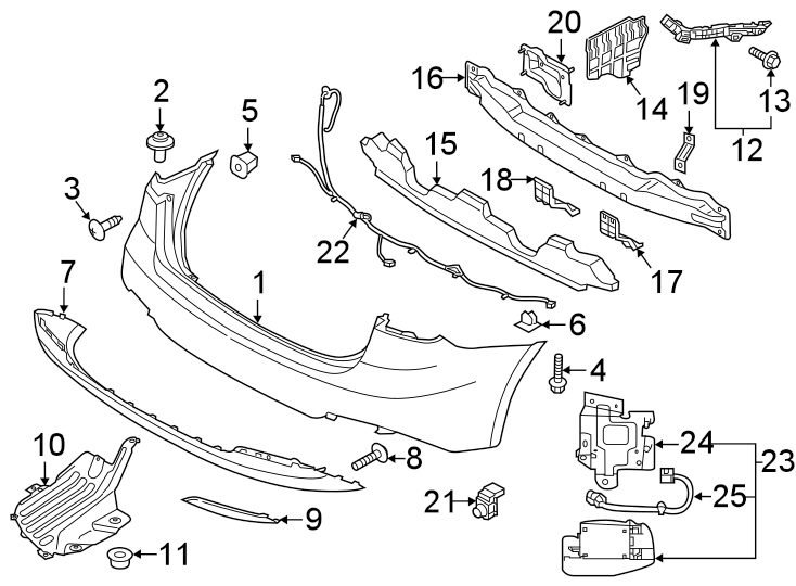 2022 Kia Carnival Bumper Splash Shield (Rear, Lower) - 86690A7000 ...