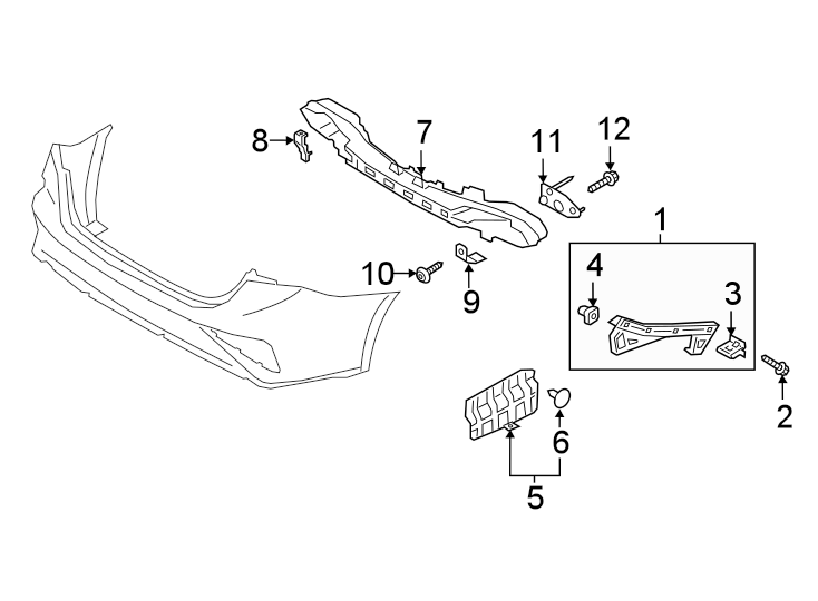 2019 Kia Forte Bumper Impact Bar (Rear). 2019-21, BUMPER - 86631M7000 ...