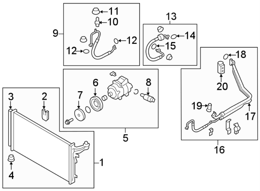 7AIR CONDITIONER & HEATER. COMPRESSOR & LINES. CONDENSER.https://images.simplepart.com/images/parts/motor/fullsize/2485092.png