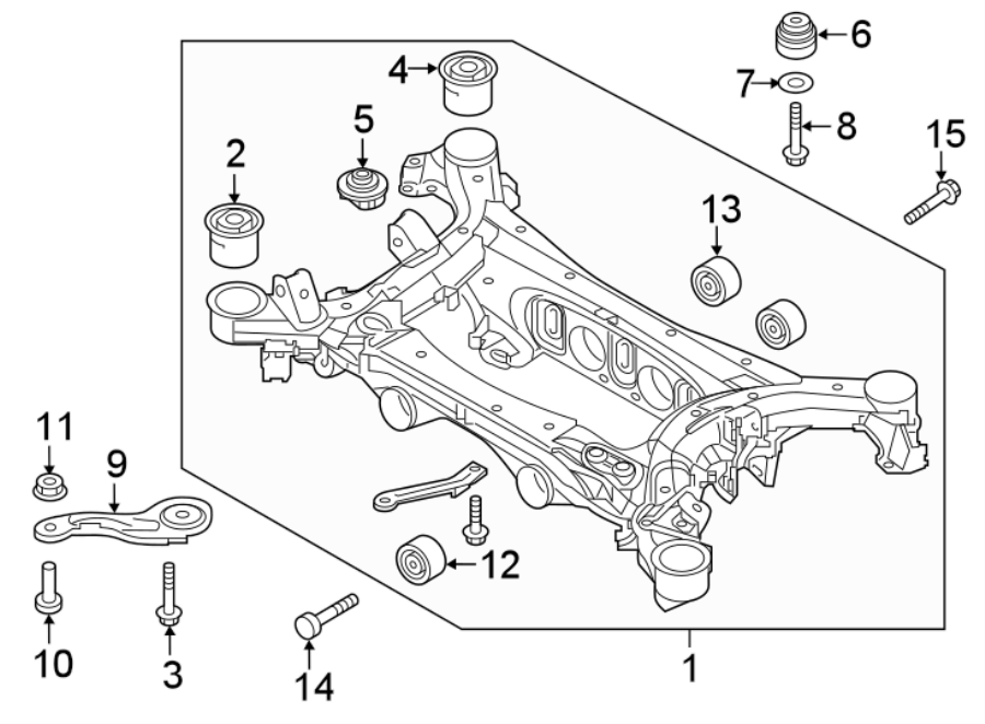 10REAR SUSPENSION. REAR CROSSMEMBER.https://images.simplepart.com/images/parts/motor/fullsize/2485637.png