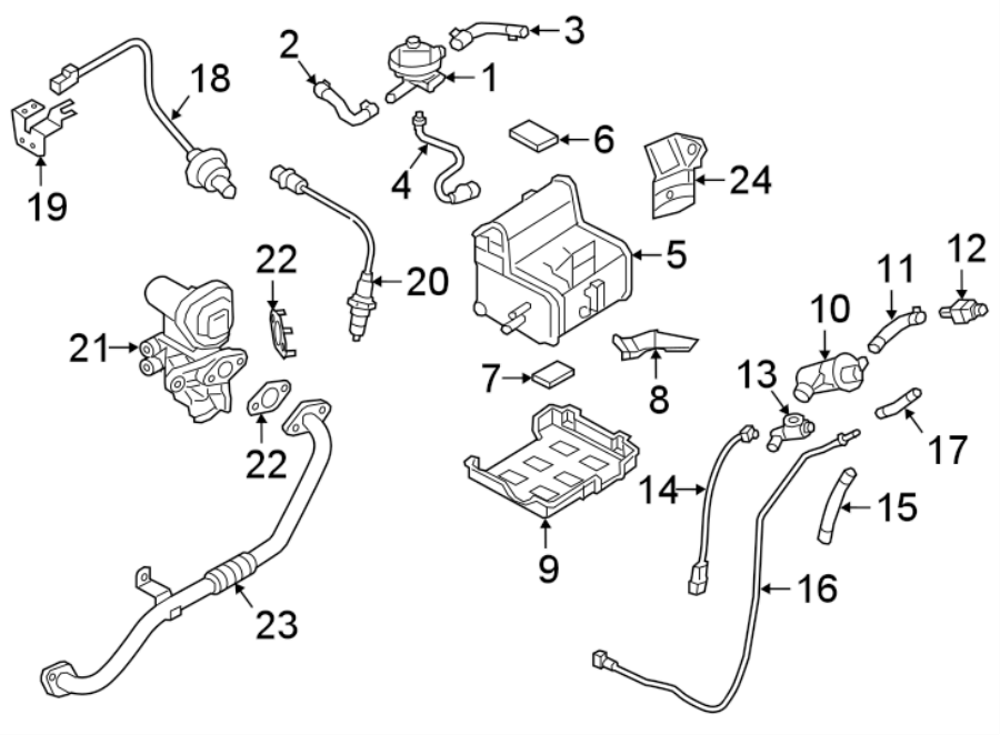 1Emission system. Emission components.https://images.simplepart.com/images/parts/motor/fullsize/2490205.png