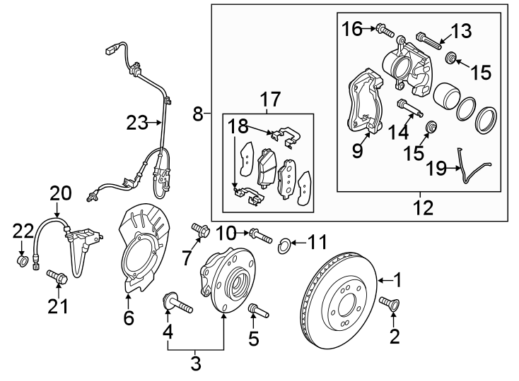 12Front suspension. Brake components.https://images.simplepart.com/images/parts/motor/fullsize/2490216.png