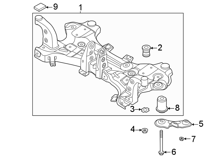 9Front suspension. Suspension mounting.https://images.simplepart.com/images/parts/motor/fullsize/2490241.png