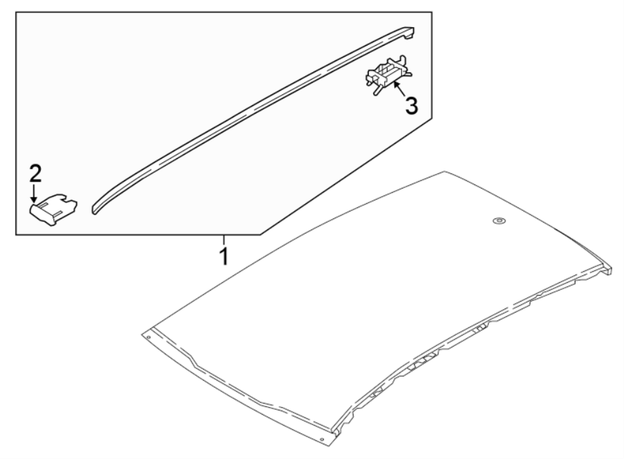 Full size assembly image of EXTERIOR TRIM. (1/1)