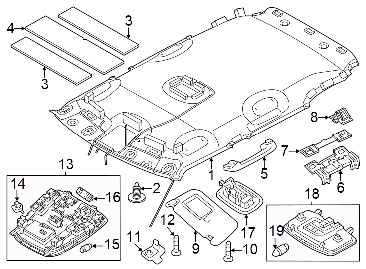 Diagram Interior trim. for your 2015 Kia Sedona   