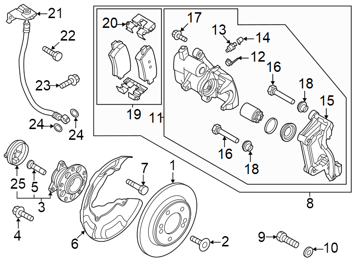 3Rear suspension. Brake components.https://images.simplepart.com/images/parts/motor/fullsize/2491731.png