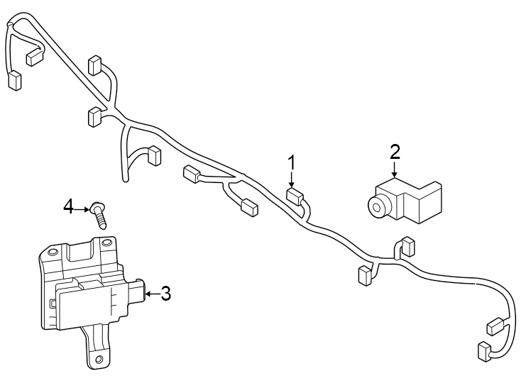 Diagram Rear bumper. Electrical components. for your 2020 Kia Niro   