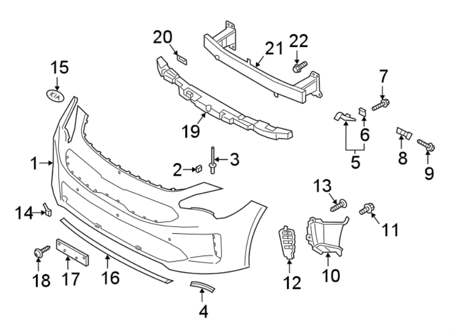 19FRONT BUMPER & GRILLE. BUMPER & COMPONENTS.https://images.simplepart.com/images/parts/motor/fullsize/2493010.png