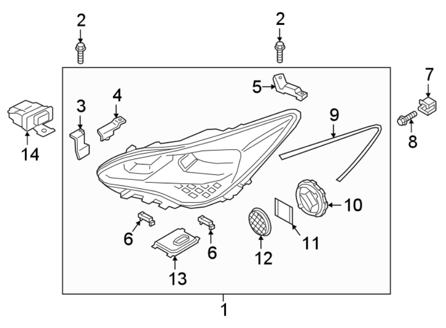 11FRONT LAMPS. HEADLAMP COMPONENTS.https://images.simplepart.com/images/parts/motor/fullsize/2493027.png