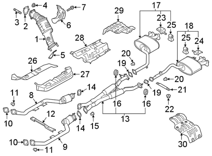 29EXHAUST SYSTEM. EXHAUST COMPONENTS.https://images.simplepart.com/images/parts/motor/fullsize/2493275.png