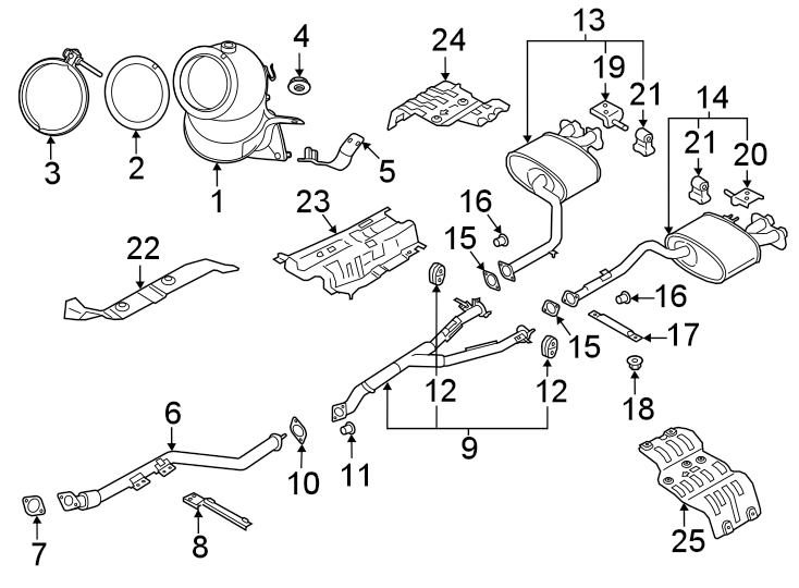 Exhaust system. Exhaust components.