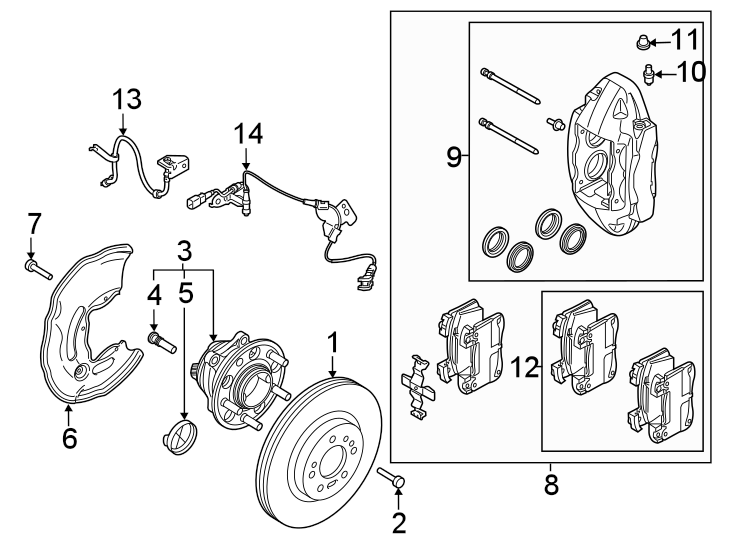 13Front suspension. Brake components.https://images.simplepart.com/images/parts/motor/fullsize/2493670.png