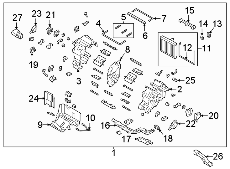 23AIR CONDITIONER & HEATER. EVAPORATOR & HEATER COMPONENTS.https://images.simplepart.com/images/parts/motor/fullsize/2495065.png