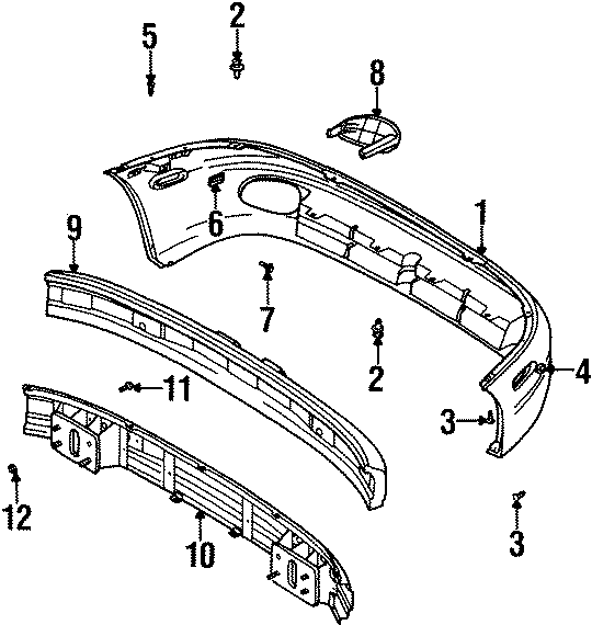 12FRONT BUMPER. BUMPER & COMPONENTS.https://images.simplepart.com/images/parts/motor/fullsize/2600005.png