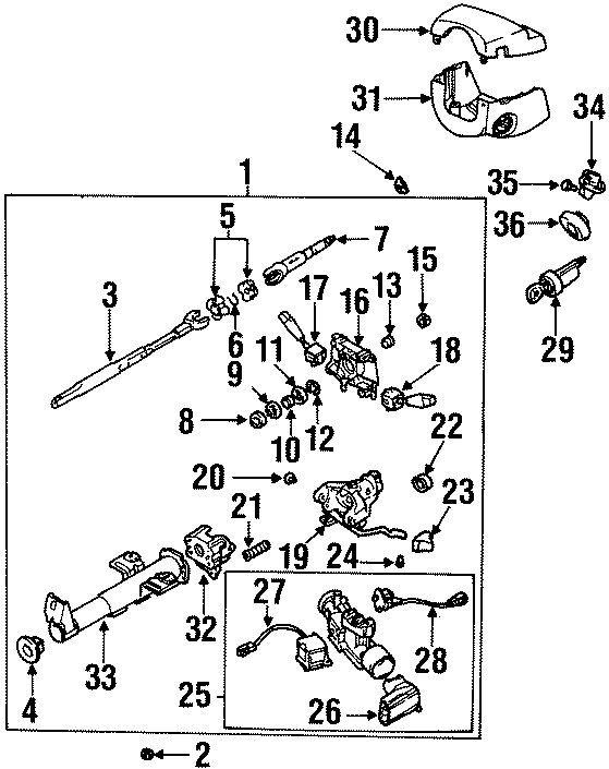 2STEERING COLUMN ASSEMBLY.https://images.simplepart.com/images/parts/motor/fullsize/2600220.png