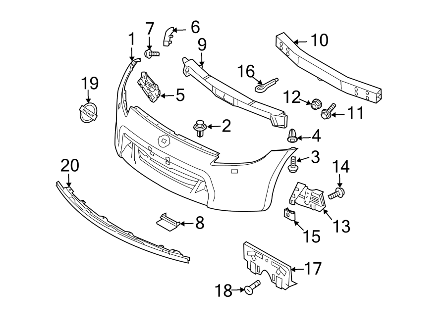 11FRONT BUMPER. BUMPER & COMPONENTS.https://images.simplepart.com/images/parts/motor/fullsize/3718005.png