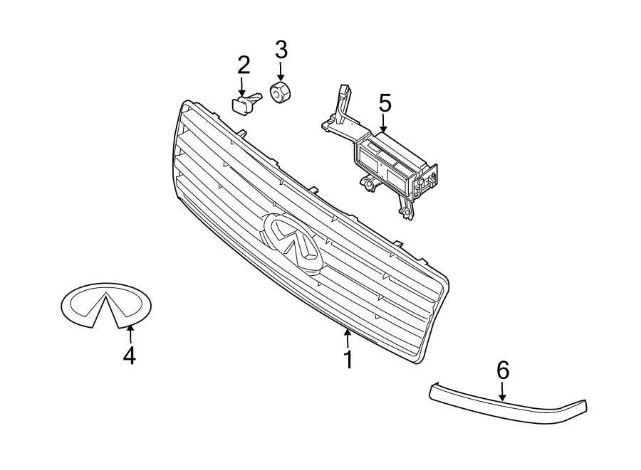 6HOOD & GRILLE. GRILLE & COMPONENTS.https://images.simplepart.com/images/parts/motor/fullsize/3825015.png