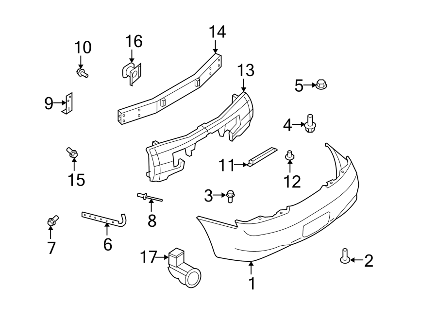 15REAR BUMPER. BUMPER & COMPONENTS.https://images.simplepart.com/images/parts/motor/fullsize/3846239.png