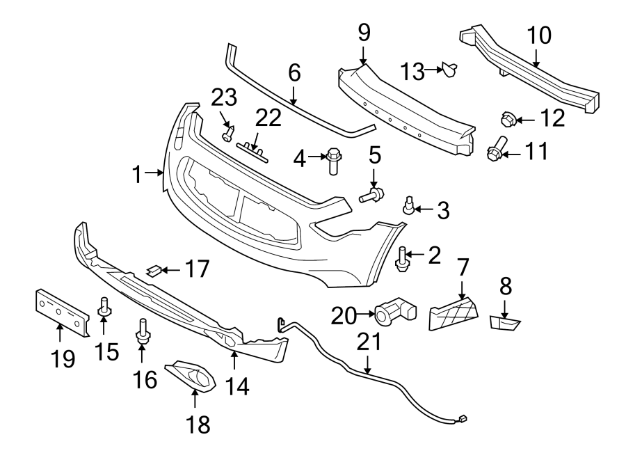 11Front bumper & grille. Bumper & components.https://images.simplepart.com/images/parts/motor/fullsize/3851010.png