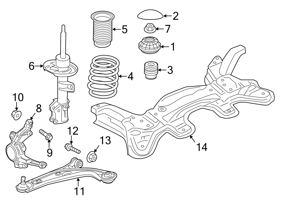 13Front suspension. Suspension components.https://images.simplepart.com/images/parts/motor/fullsize/3910220.png