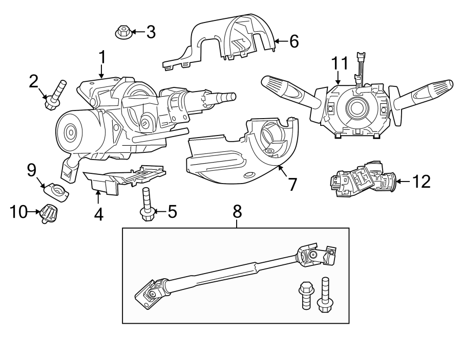 3STEERING COLUMN COMPONENTS.https://images.simplepart.com/images/parts/motor/fullsize/3910240.png