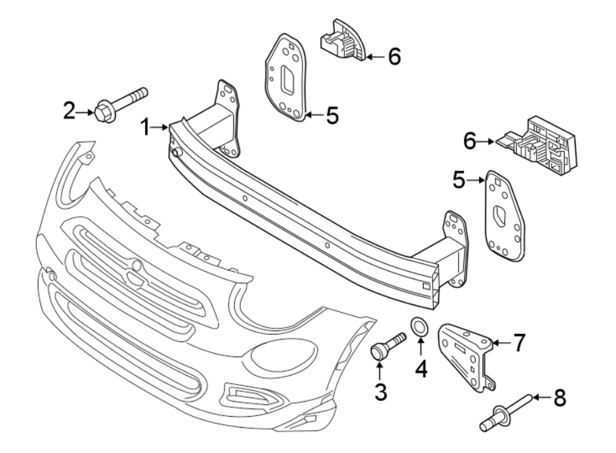 6FRONT BUMPER & GRILLE. BUMPER & COMPONENTS.https://images.simplepart.com/images/parts/motor/fullsize/3930015.png