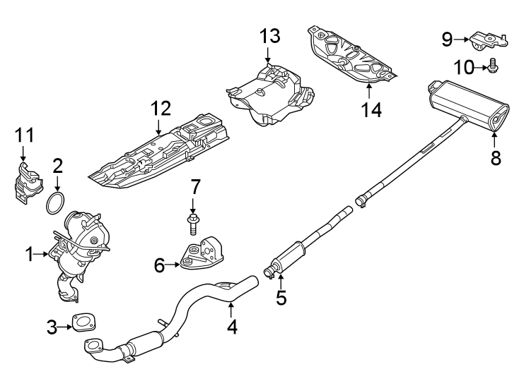 EXHAUST SYSTEM. EXHAUST COMPONENTS.