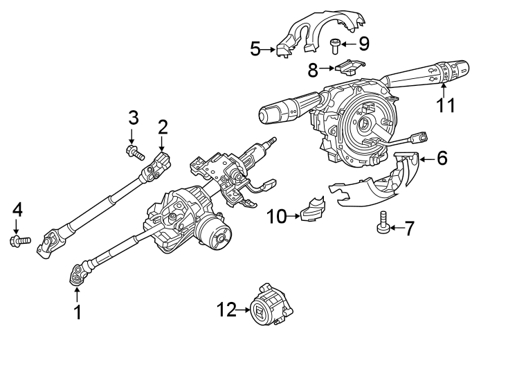 3Steering column components.https://images.simplepart.com/images/parts/motor/fullsize/3930301.png