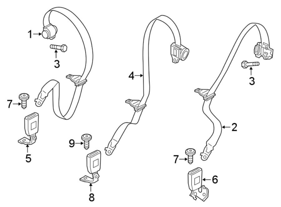 9RESTRAINT SYSTEMS. REAR SEAT BELTS.https://images.simplepart.com/images/parts/motor/fullsize/3930375.png