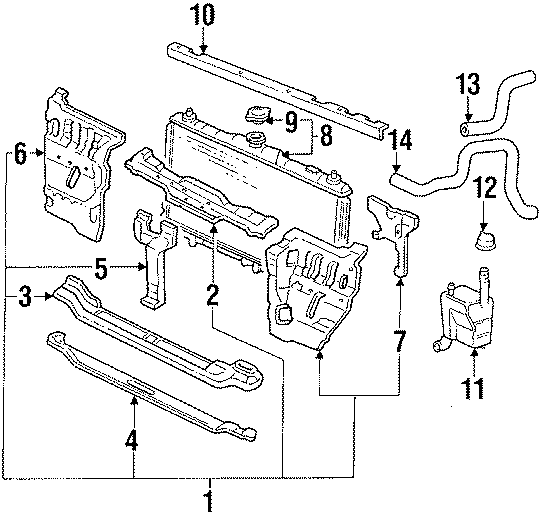 9RADIATOR & COMPONENTS. RADIATOR SUPPORT.https://images.simplepart.com/images/parts/motor/fullsize/4400035.png