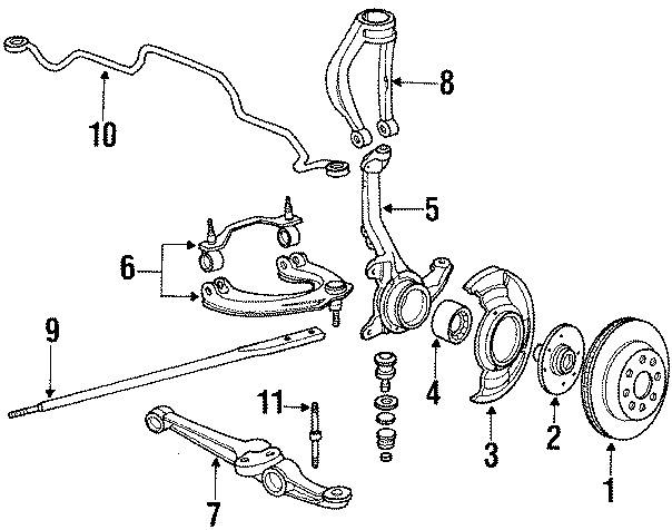 8FRONT SUSPENSION. BRAKE COMPONENTS. STABILIZER BAR & COMPONENTS. SUSPENSION COMPONENTS.https://images.simplepart.com/images/parts/motor/fullsize/4409120.png