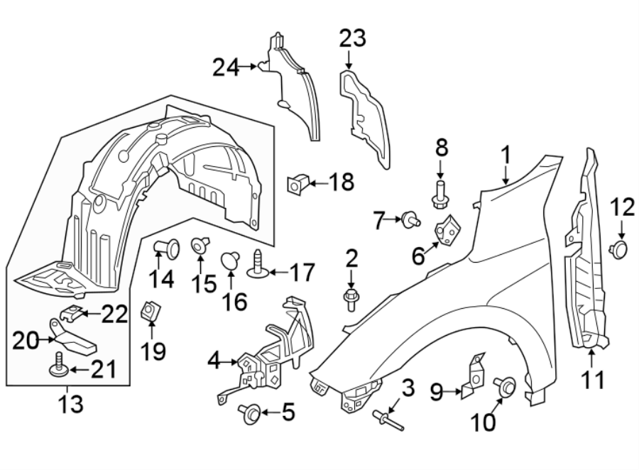 13Fender & components.https://images.simplepart.com/images/parts/motor/fullsize/4410115.png