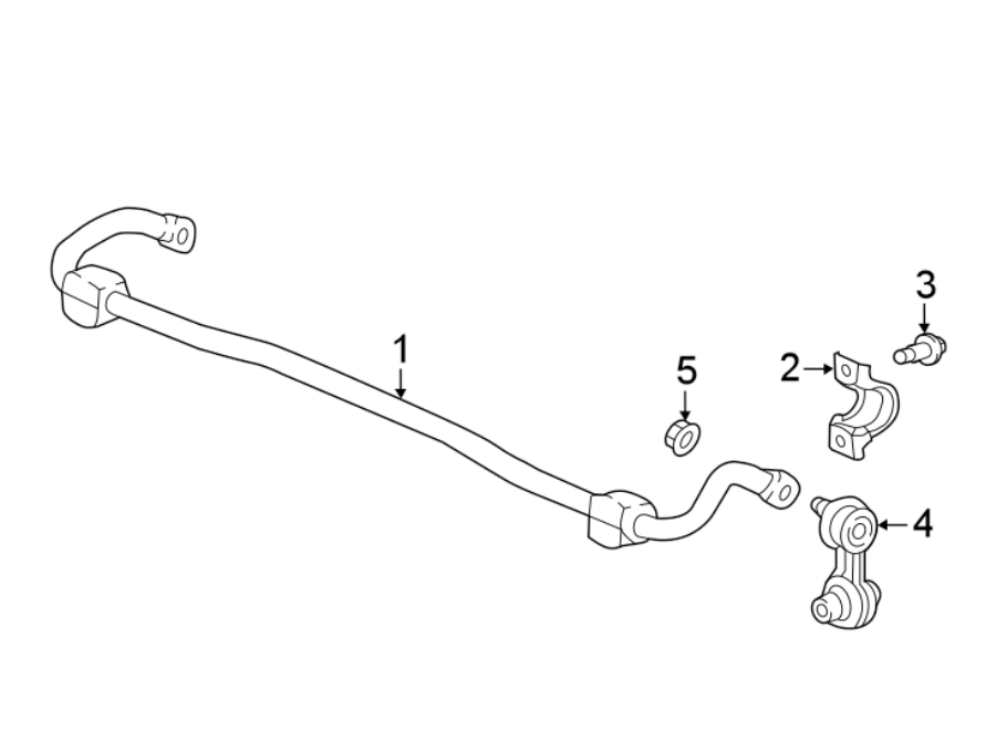 REAR SUSPENSION. STABILIZER BAR & COMPONENTS.