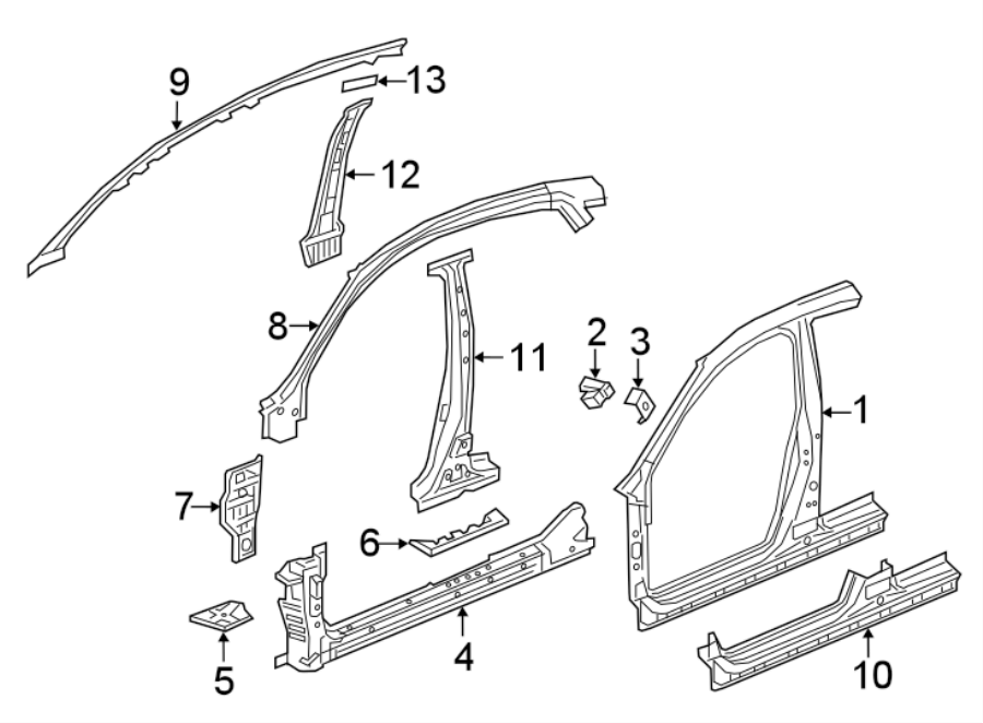 9PILLARS. ROCKER & FLOOR. APERTURE PANEL. CENTER PILLAR. HINGE PILLAR.https://images.simplepart.com/images/parts/motor/fullsize/4410690.png