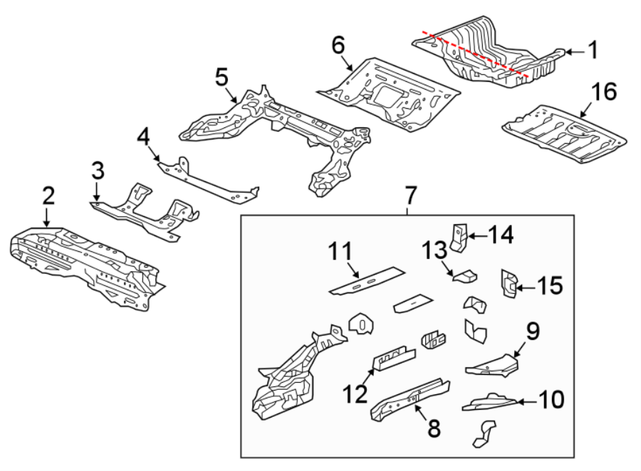 3Rear body & floor. Exterior trim. Floor & rails.https://images.simplepart.com/images/parts/motor/fullsize/4410775.png