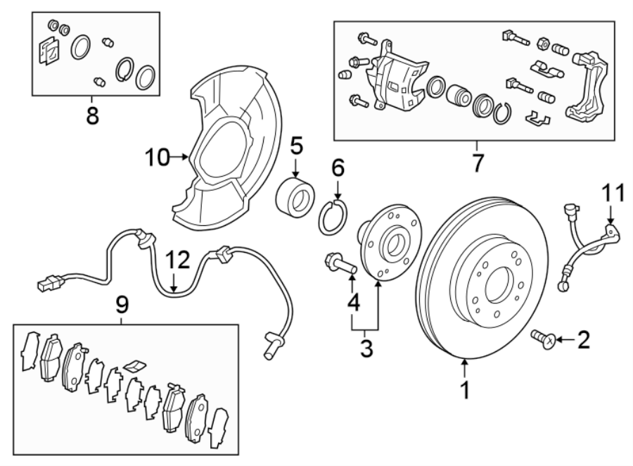 5Front suspension. Brake components.https://images.simplepart.com/images/parts/motor/fullsize/4411320.png