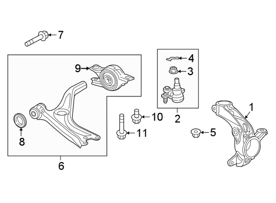 FRONT SUSPENSION. SUSPENSION COMPONENTS.