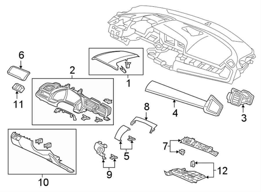 11Instrument panel components.https://images.simplepart.com/images/parts/motor/fullsize/4411425.png