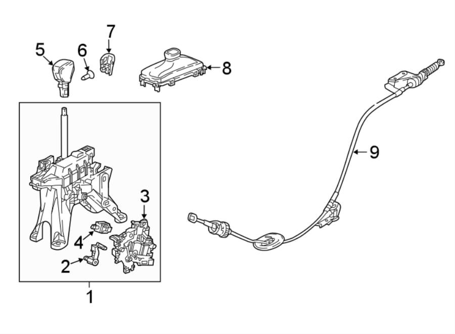 9CONSOLE. TRANSMISSION SHIFT LEVER.https://images.simplepart.com/images/parts/motor/fullsize/4411464.png