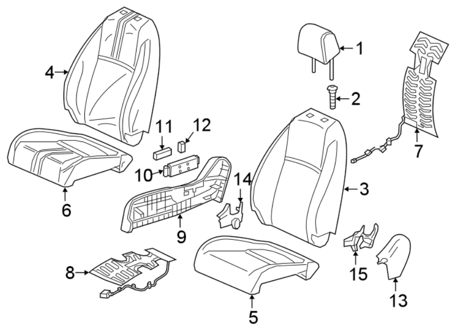 SEATS & TRACKS. PASSENGER SEAT COMPONENTS.