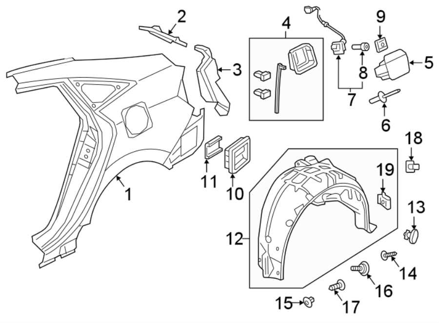 14Roof. Exterior trim. Quarter panel & components.https://images.simplepart.com/images/parts/motor/fullsize/4411655.png