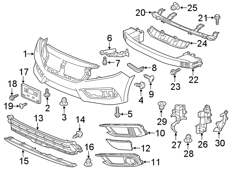 23Front bumper & grille. Bumper & components.https://images.simplepart.com/images/parts/motor/fullsize/4411800.png