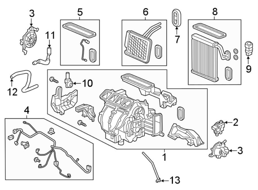 3AIR CONDITIONER & HEATER. EVAPORATOR & HEATER COMPONENTS.https://images.simplepart.com/images/parts/motor/fullsize/4412095.png