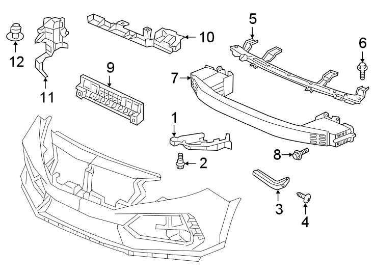 6Front bumper & grille. Bumper & components.https://images.simplepart.com/images/parts/motor/fullsize/4413007.png