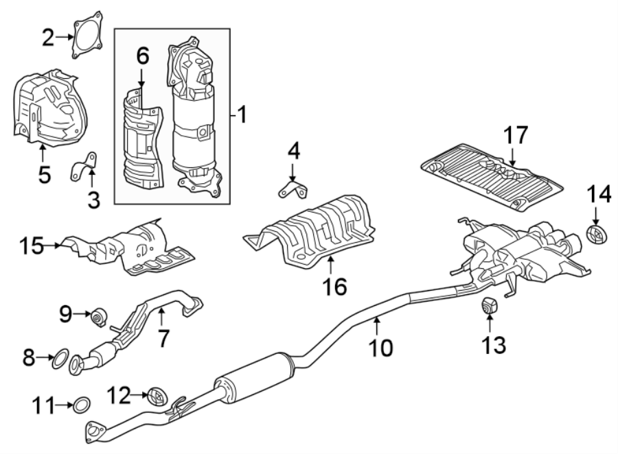 17Exhaust system. Instrument panel. Exhaust components.https://images.simplepart.com/images/parts/motor/fullsize/4413185.png