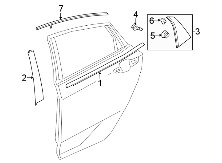 6REAR DOOR. EXTERIOR TRIM.https://images.simplepart.com/images/parts/motor/fullsize/4413445.png