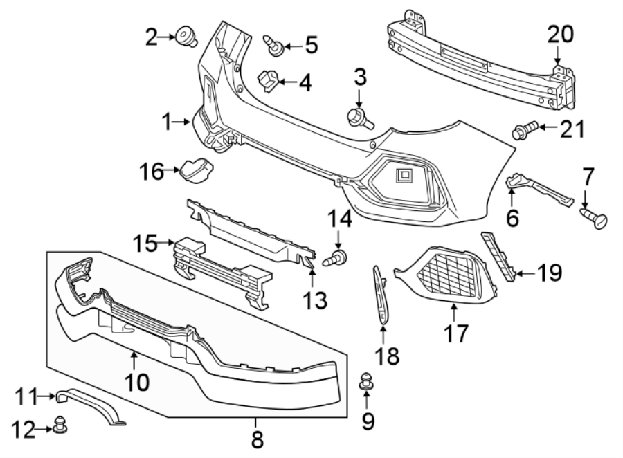 18REAR BUMPER. BUMPER & COMPONENTS.https://images.simplepart.com/images/parts/motor/fullsize/4413585.png