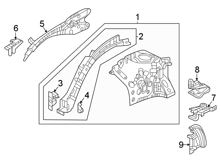 5Fender. Structural components & rails.https://images.simplepart.com/images/parts/motor/fullsize/4414125.png