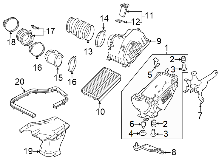 16Engine / transaxle. Air intake.https://images.simplepart.com/images/parts/motor/fullsize/4414222.png