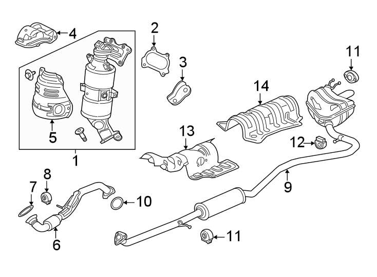 13Exhaust system. Exhaust components.https://images.simplepart.com/images/parts/motor/fullsize/4414240.png